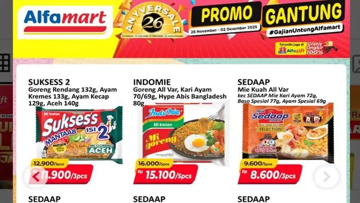 Promo Alfamart Gantung Hari Terakhir 2 Desember, Blue Band Rp8.500, Bintang Zero Beli2 Gratis 1