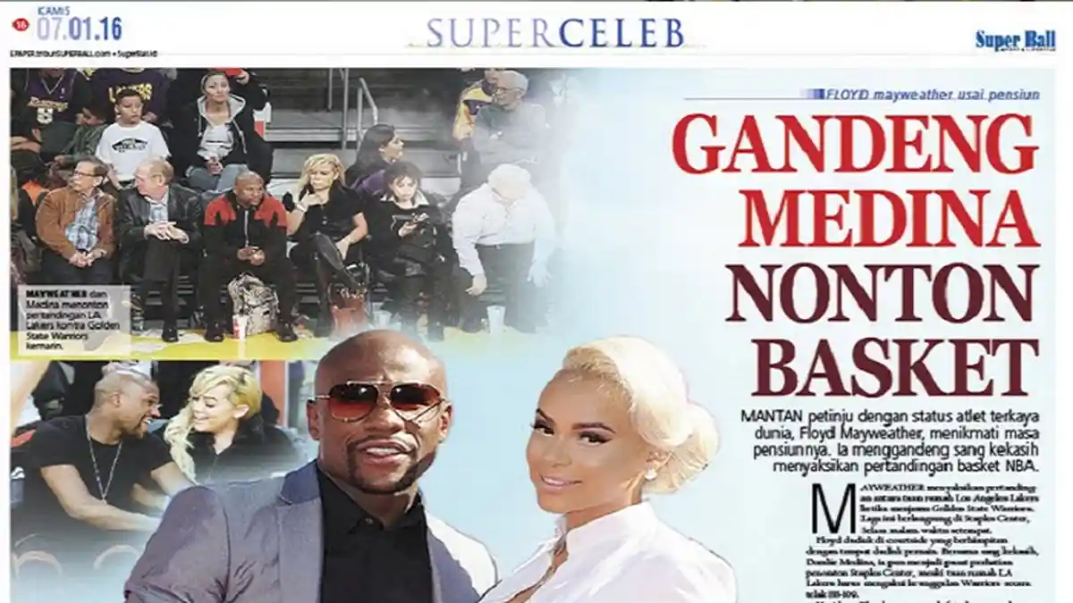 Floyd Mayweather Gandeng Doralie Medina Nonton NBA