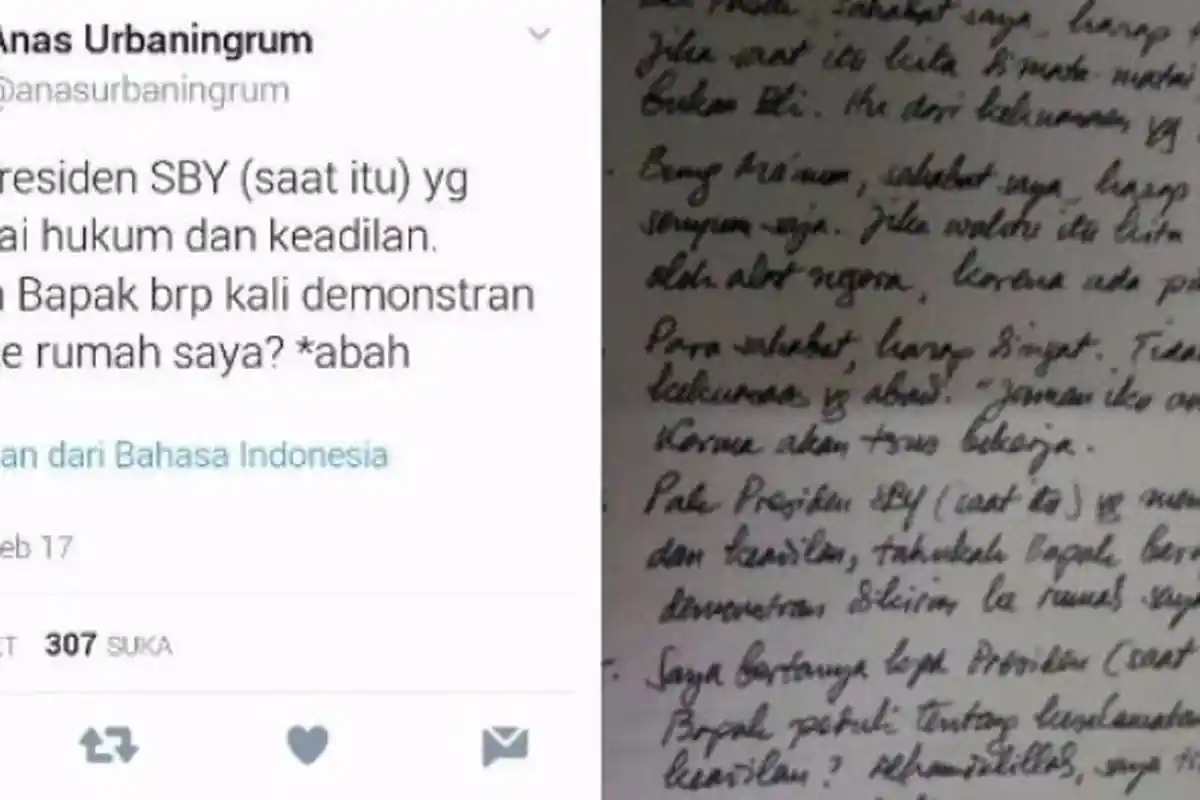 Anas Urbaningrum Merespon ‘Saya Bertanya’, Tweetnya Nampak Bukan Bercanda