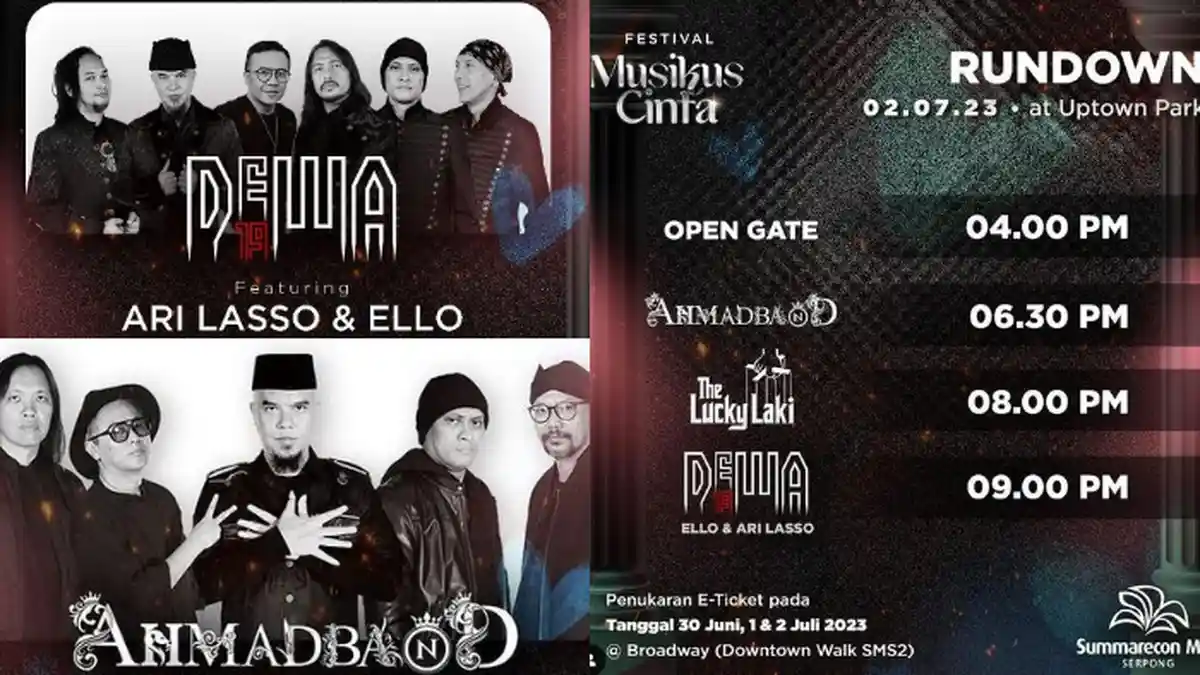 Dewa 19-Ahmad Band Konser di Summarecon Mall Serpong Hari Ini, Tiket Sold Out, Open Gate Pukul 16.00