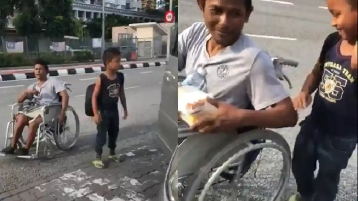Ingin Ikut Berbagi, Ayah & Anak Ini Tolak Bantuan Berlebih, Padahal Kondisi Mereka Juga Prihatin