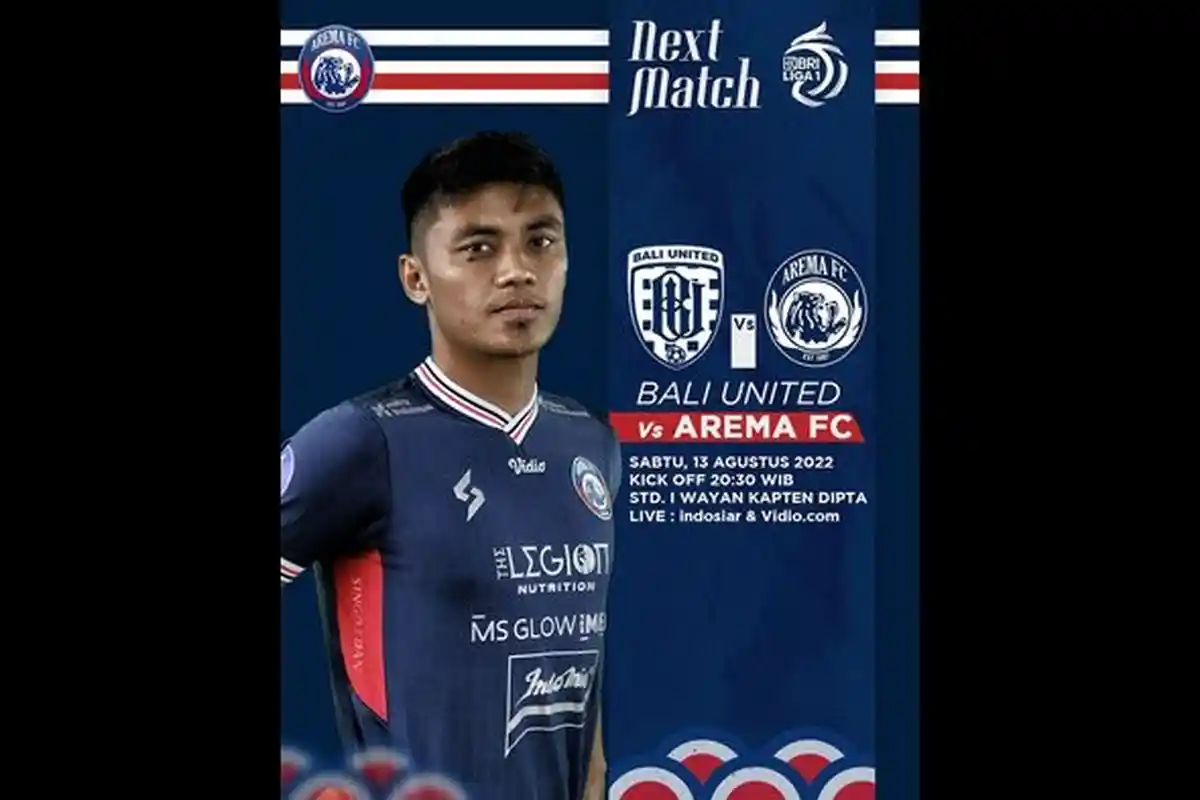 Live Streaming Bali United vs Arema FC, Head To Head, Tren Positif Di Kandang