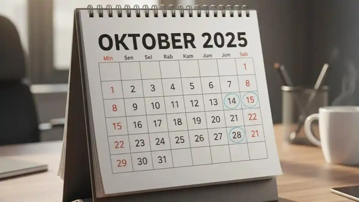 Kalender Oktober 2025, Ada Sisa Libur di Minggu Terahir? Cek Sekarang!
