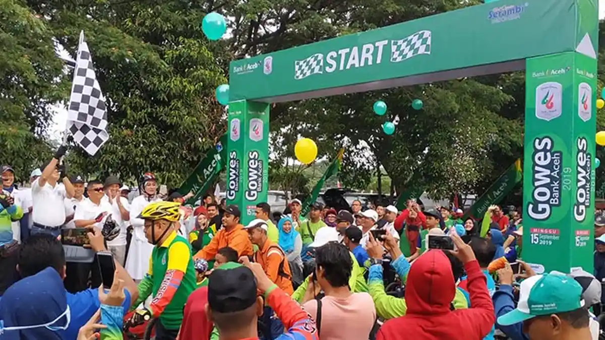 Plt Gubernur Lepas Peserta Gowes Bank Aceh, Diikuti 8.000-an Peserta