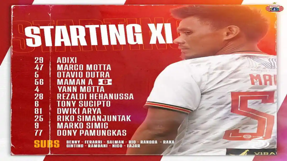Live Streaming Persija vs Persiraja Kick Off 18.15 WIB, Riko Simanjuntak Starter