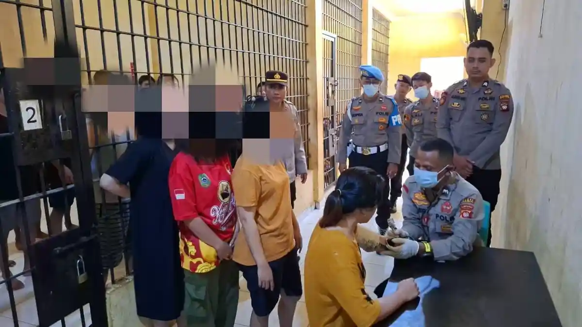 Rutan Polres Singkawang Gelar Razia dan Periksa Kesehatan Tahanan