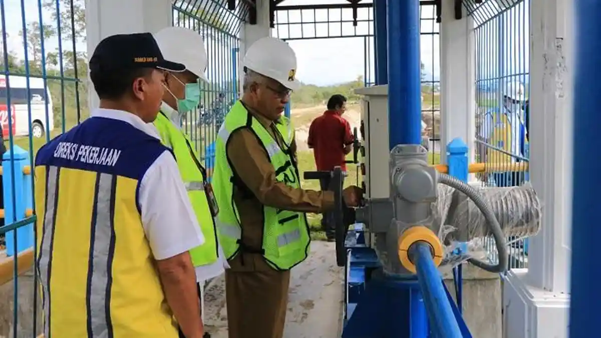 Aceh Barat Lakukan Uji Pengaliran Sistem Jaringan Irigasi Lhok Guci