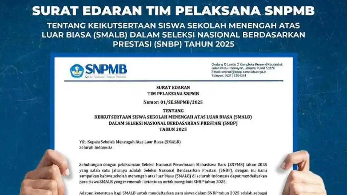 Siswa SMALB Bisa Daftar SNBP 2025, Ini Ketentuannya