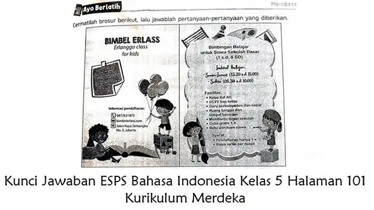 Kunci Jawaban ESPS Bahasa Indonesia Kelas 5 Halaman 101 Mencermati ...