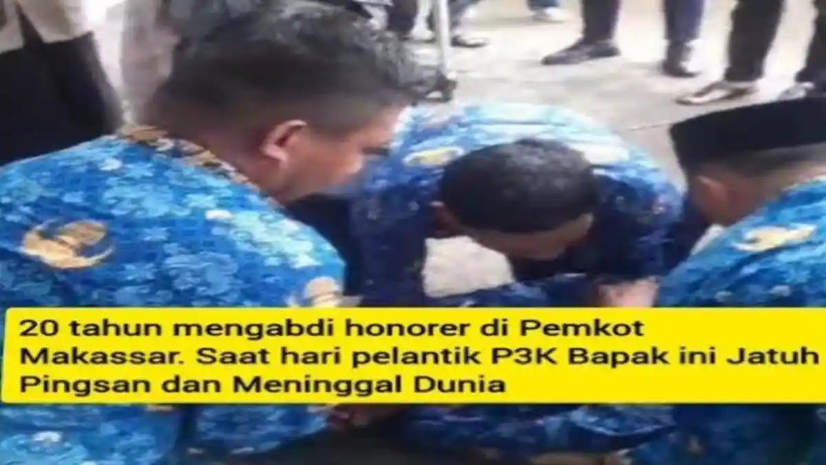 Detik-detik Calon PPPK Pemkot Makassar Meninggal Jelang Pelantikan, Terekam Video, Tiba-tiba Jatuh