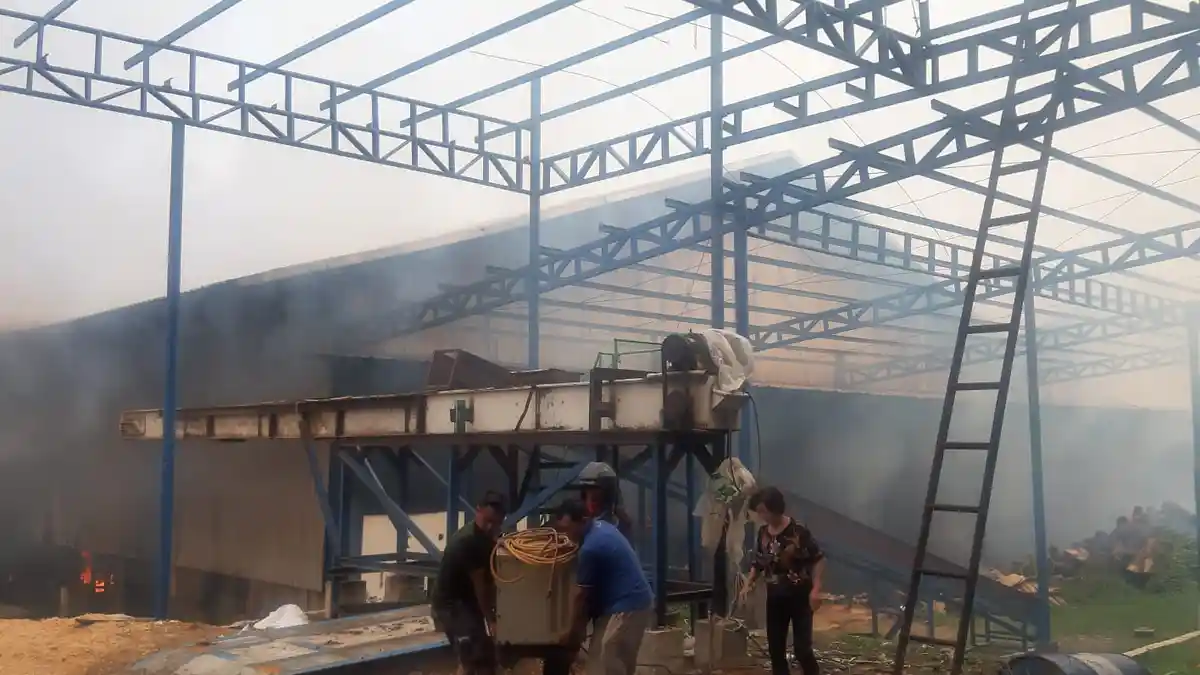 Detik-detik Kebakaran Pabrik Kayu di Gresik: Asap Membumbung Tinggi, Terdengar Ledakan Berkali-kali