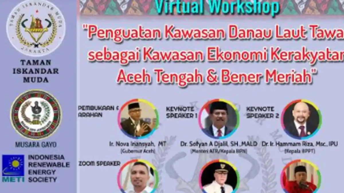 Besok, Workshop Virtual Penguatan Kawasan Danau Laut Tawar, Live di Facebook Serambi Indonesia