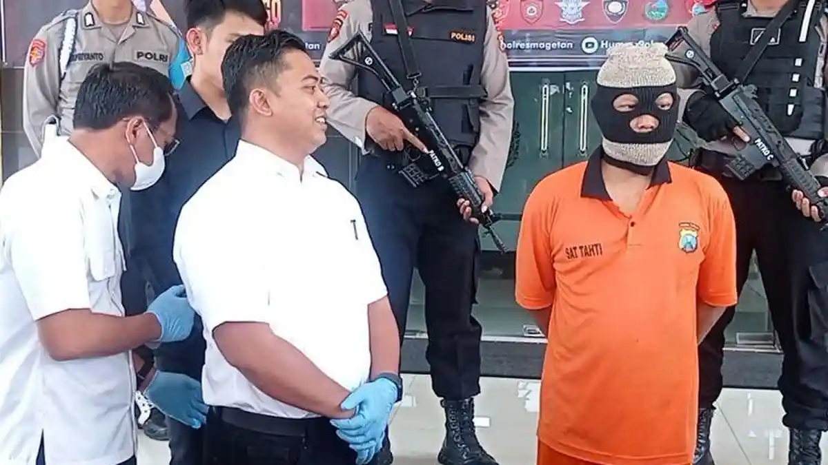 Seorang Pria di Magetan Tega Cabuli Anak Tirinya hingga Hamil saat Istrinya Kerja di Batam