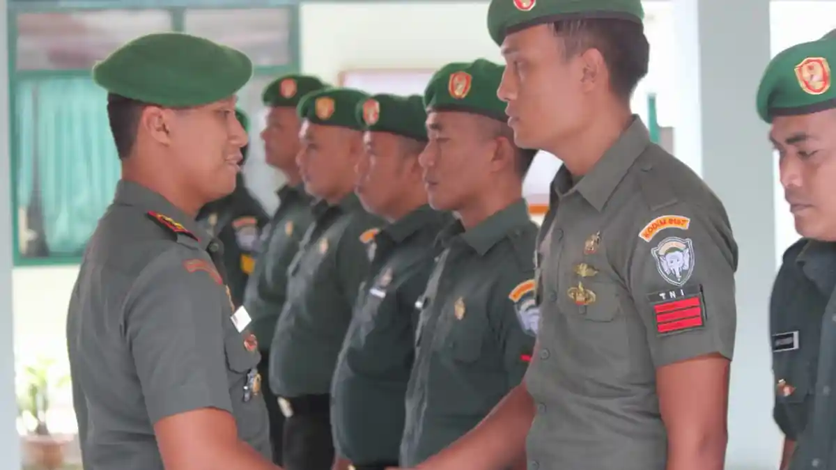 26 Anggota Kodim Aceh Selatan Terima Kenaikan Pangkat
