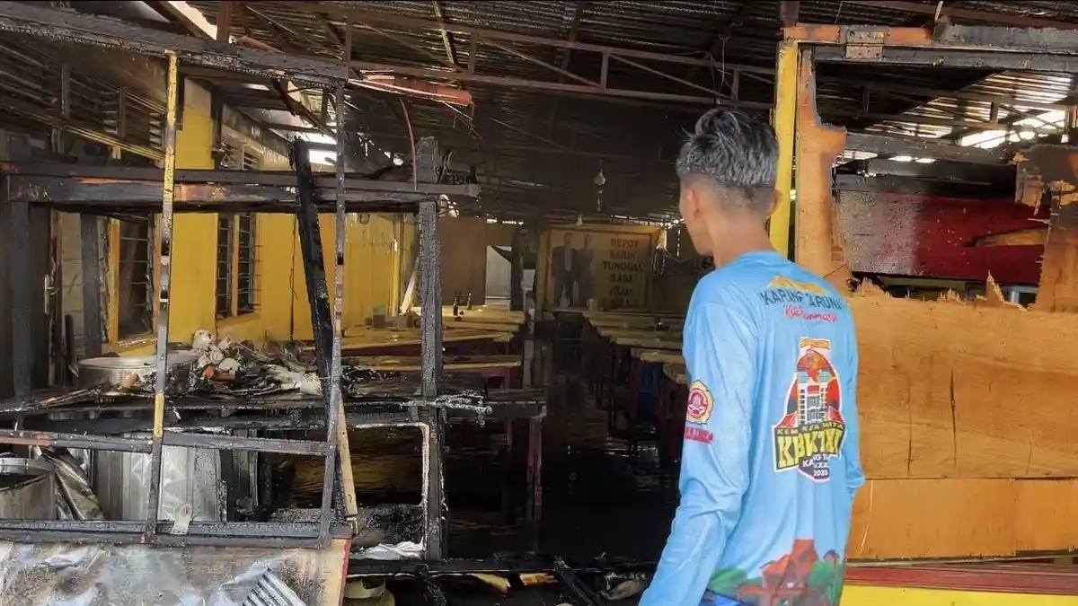 Depot Bakso Engot Kampung Melayu Banjarmasin Terbakar, Sempat Bikin Panik Warga