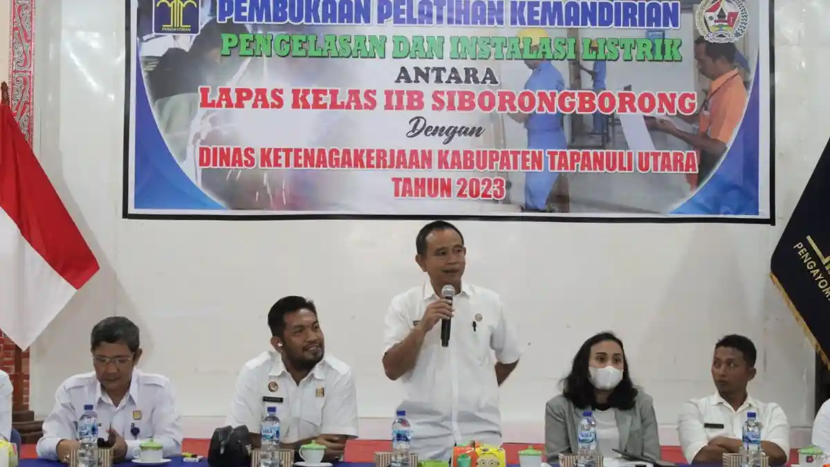 Gandeng Disnaker Taput, Lapas Siborongborong Adakan Pelatihan Kemandirian Bersertifikat