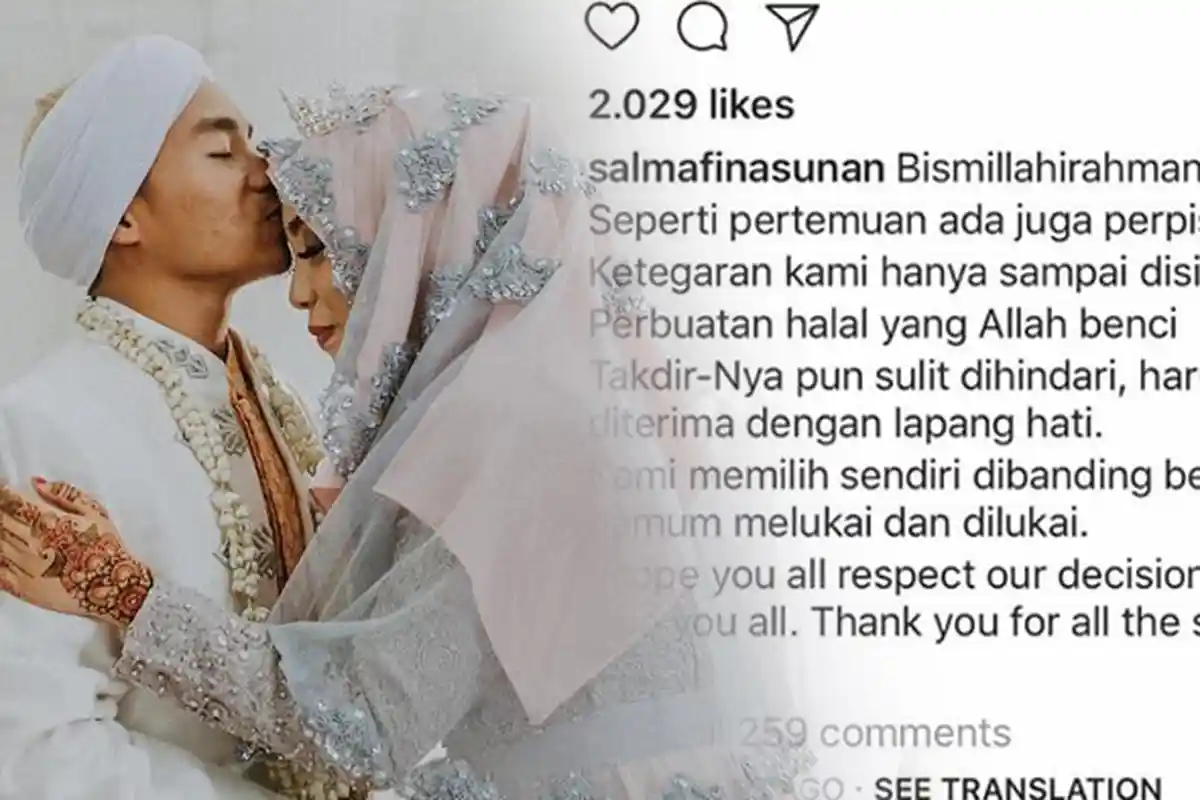 Sempat Ngaku Sudah Pisah dengan Taqy Malik, Salmafina Kembali Bikin Geger Usai Posting Kalimat Ini