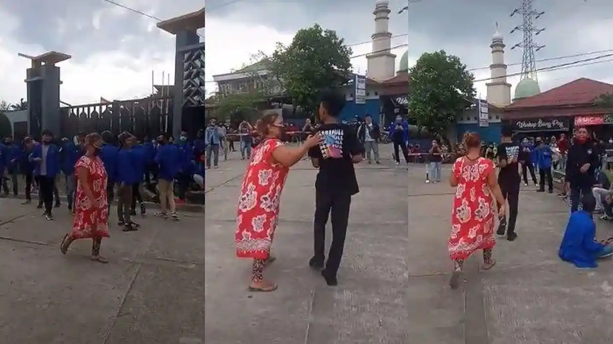 Viral Video Emak-emak Berdaster Jemput Anaknya yang Demo UU Cipta Kerja, Ternyata HP-nya Terbawa