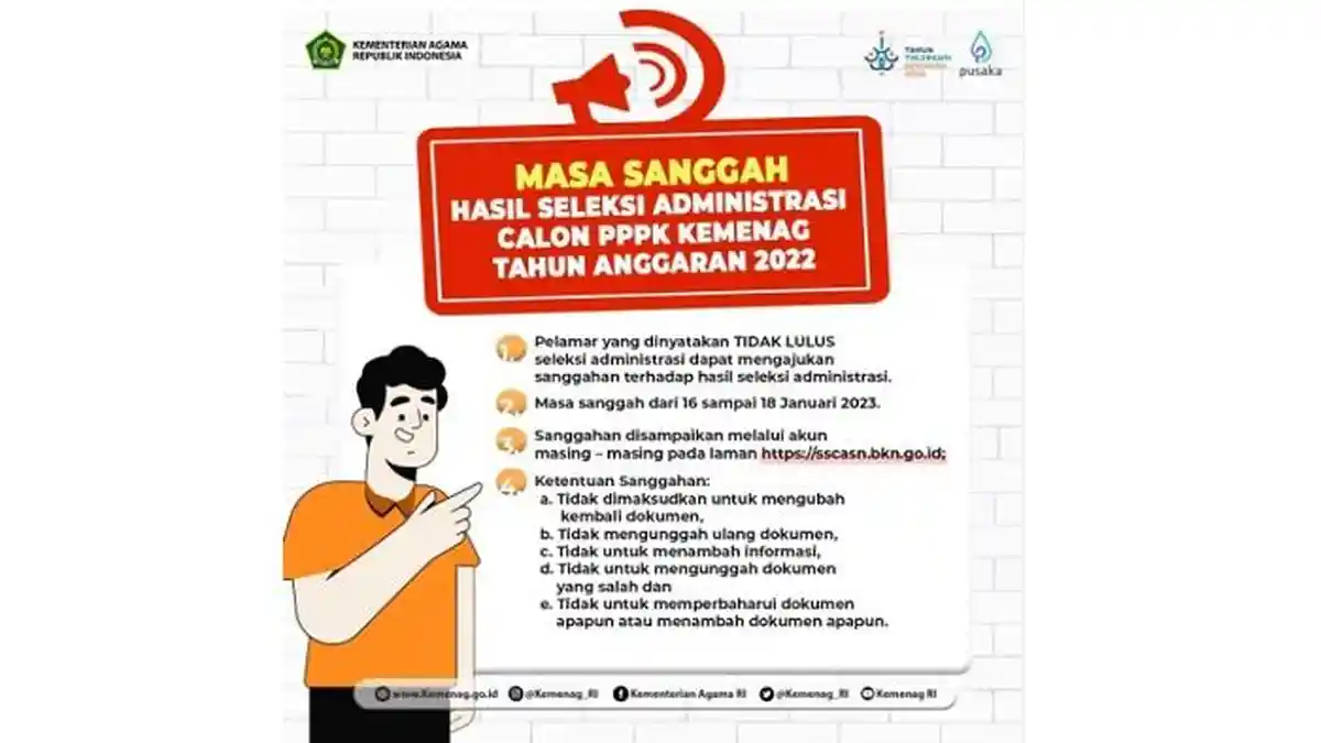 Cara Ajukan Sanggah PPPK Kemenag di sscasn.bkn.go.id