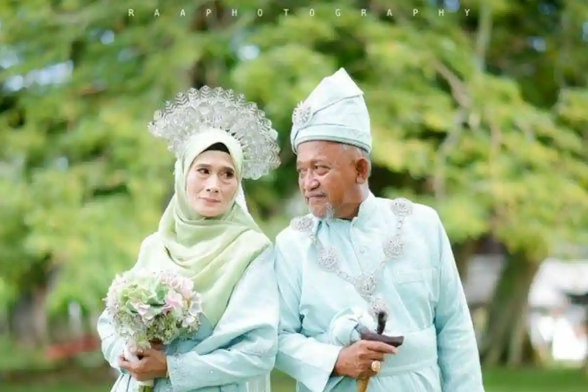 Viral Pasangan Kakek Nenek Jalani Pemotretan Bak Pengantin Baru, Ternyata Sudah 40 Tahun Menikah