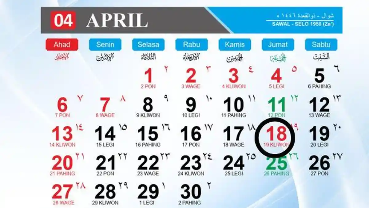 Kalender 2025: Bersiaplah untuk Liburan di Long Weeekend Dimulai dari 18 April 2025