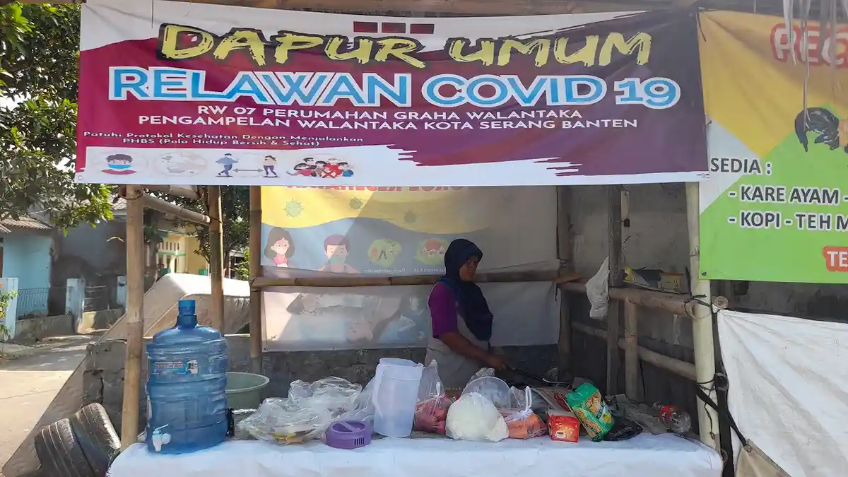 Cerita Warga Perum Graha Walantaka Kota Serang Bikin Dapur Umum, Tiap Hari Pasok Makan Pasien Isoman