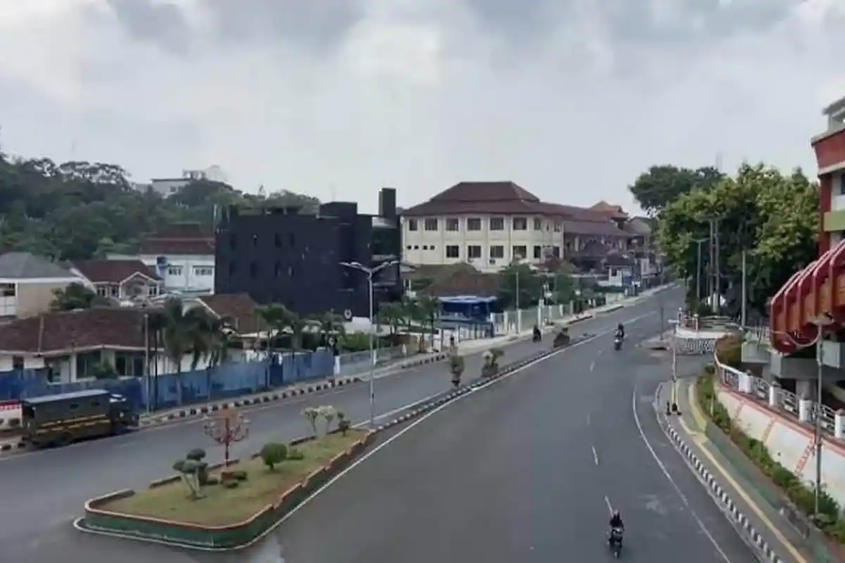 Aksi Damai di Lampung, Jalan Sekitaran Pemkot Bandar Lampung Lengang
