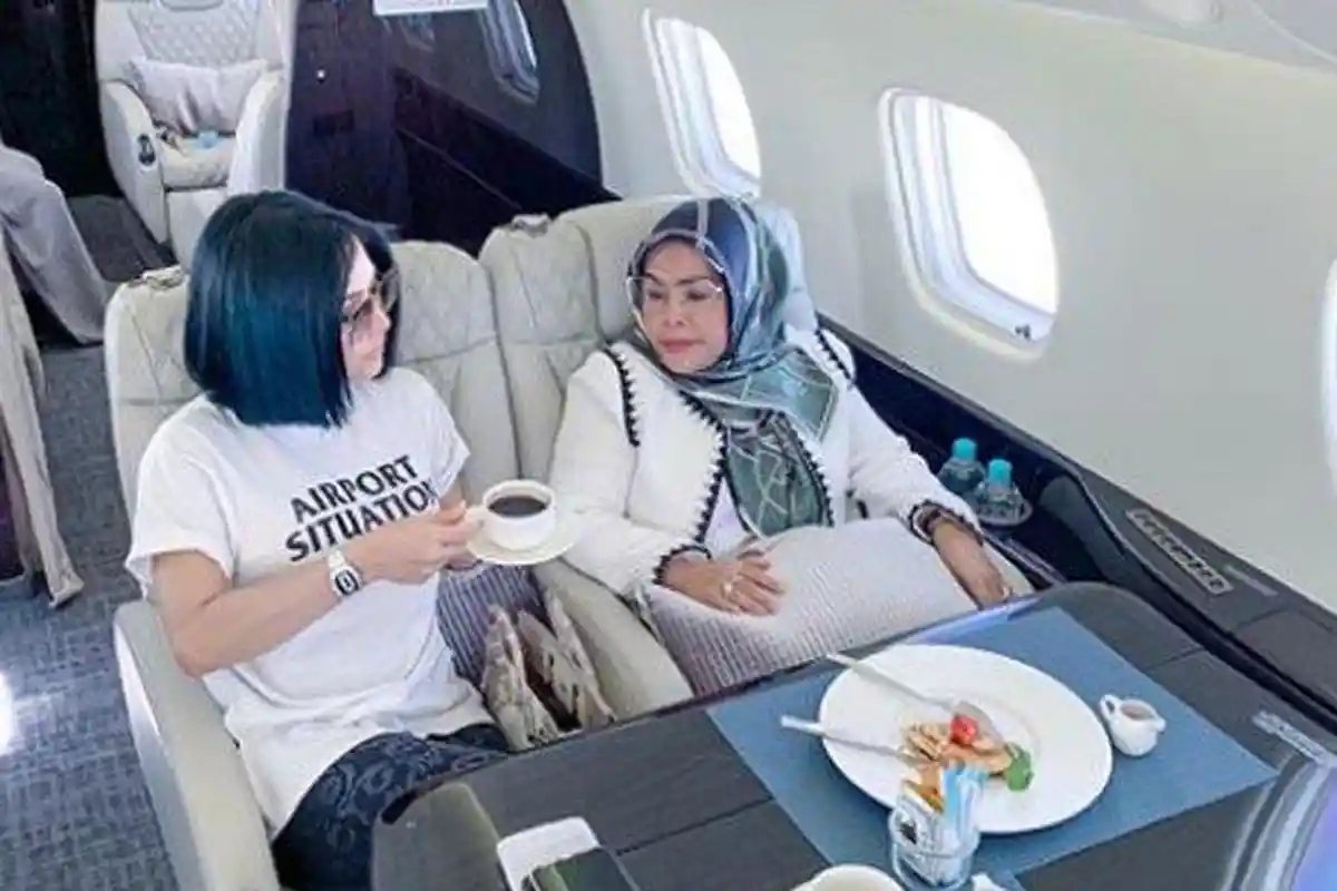 Habiskan Rp 3 Miliar di Pesawat Pribadi, Begini Penampilan Kece Badai Syahrini Usai Liburan