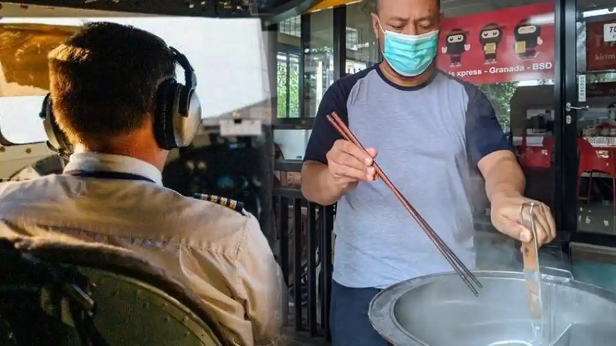 Dirumahkan karena Covid-19, Pilot Ini Tak Malu Banting Stir Jualan Mie Ayam Demi Bertahan Hidup
