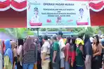 Ratusan Masyarakat Landak Antusias Belanja Paket Bahan Pokok Murah