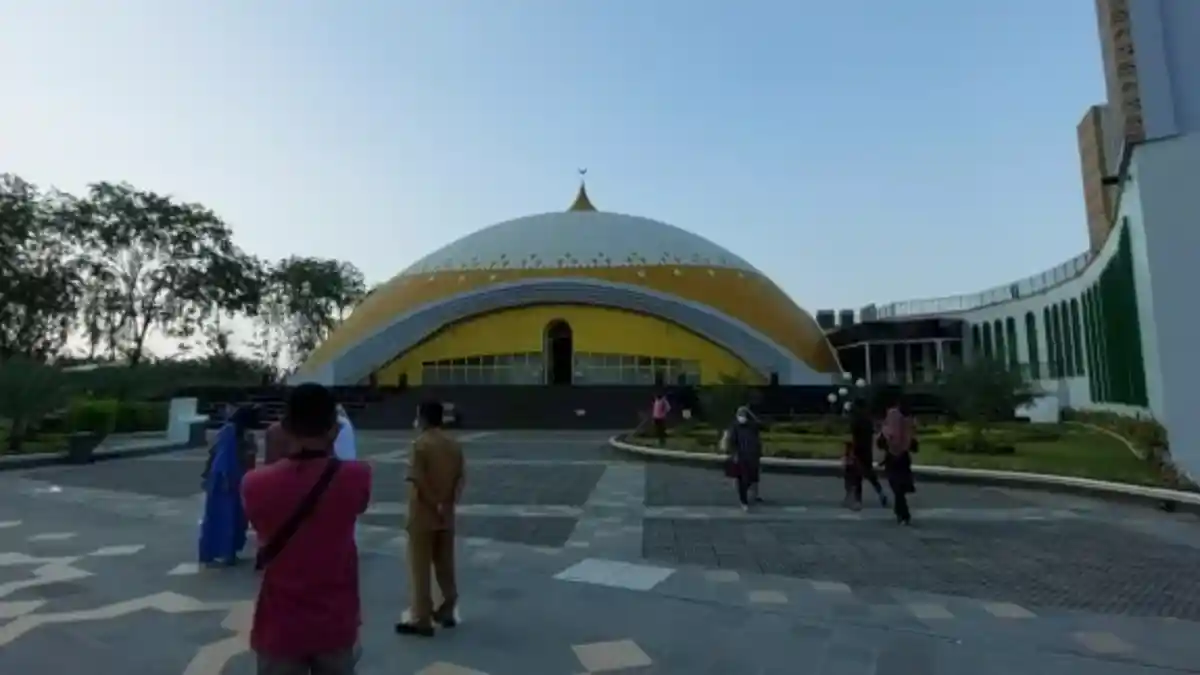 Begini Persiapan Masjid Agung Pemkab Deliserdang Sambut Malam Pertama Salat Tarawih