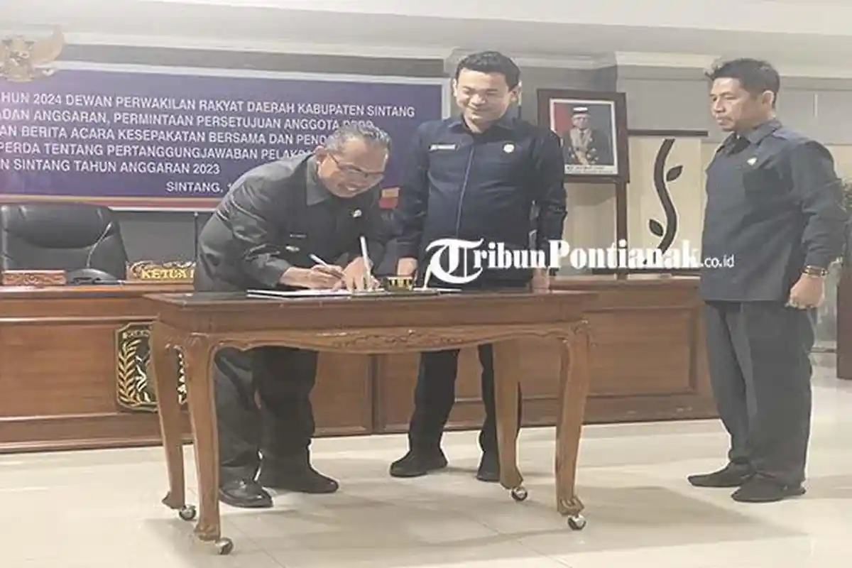 DPRD Sintang Setujui Raperda Pertanggungjawaban Pelaksanaan APBD Pemkab Tahun Anggaran 2023
