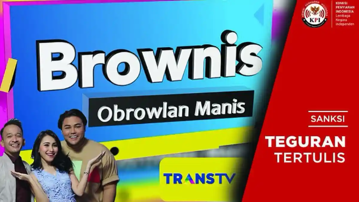 Diduga Siarkan Tayangan Bermuatan Transgender, Acara 'Brownis Tonight' Terima Sanksi dari KPI Pusat!