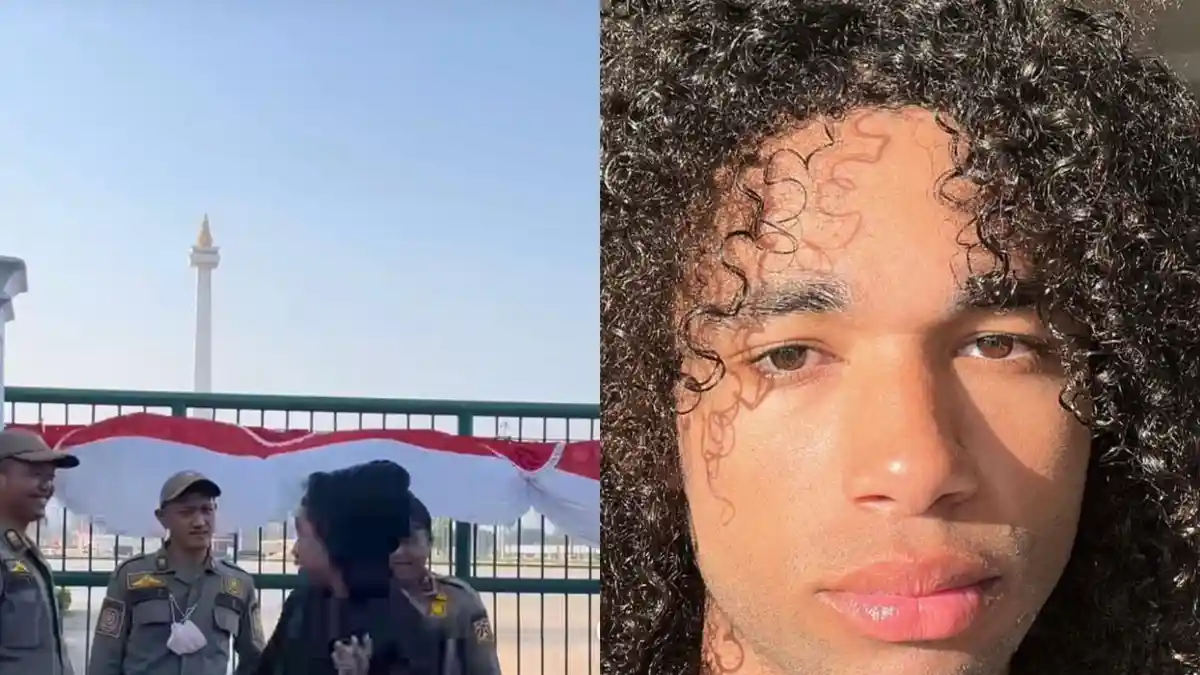 Seleb Tiktok Viral Noel Robinson Mampir ke Indonesia, Joget Calm Down di Monas
