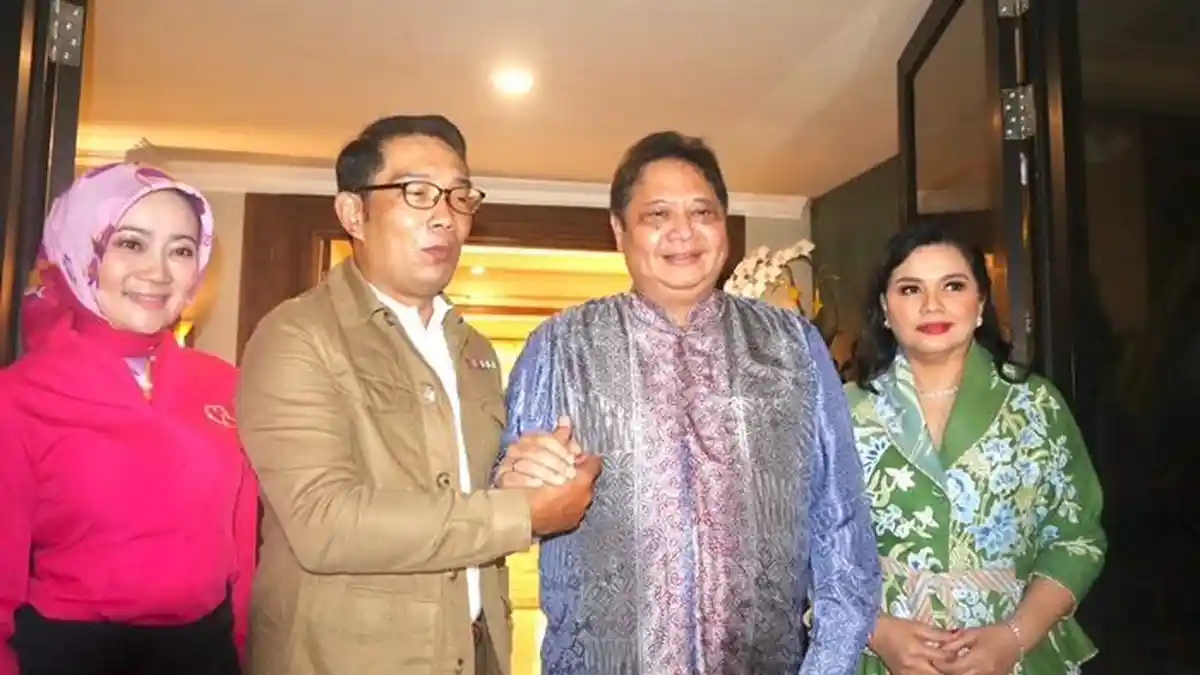 Ridwan Kamil Temui Airlangga, Tegaskan Bakal Balas Budi Terhadap Golkar