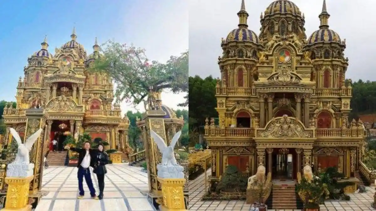 WOW, Pengusaha Rongsokan Ini Bangun Rumah Megah Berlapis Emas