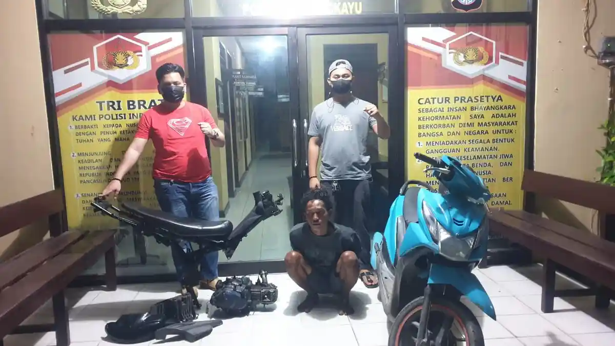 Maling Motor di Marangkayu Kukar Diringkus Polres Bontang