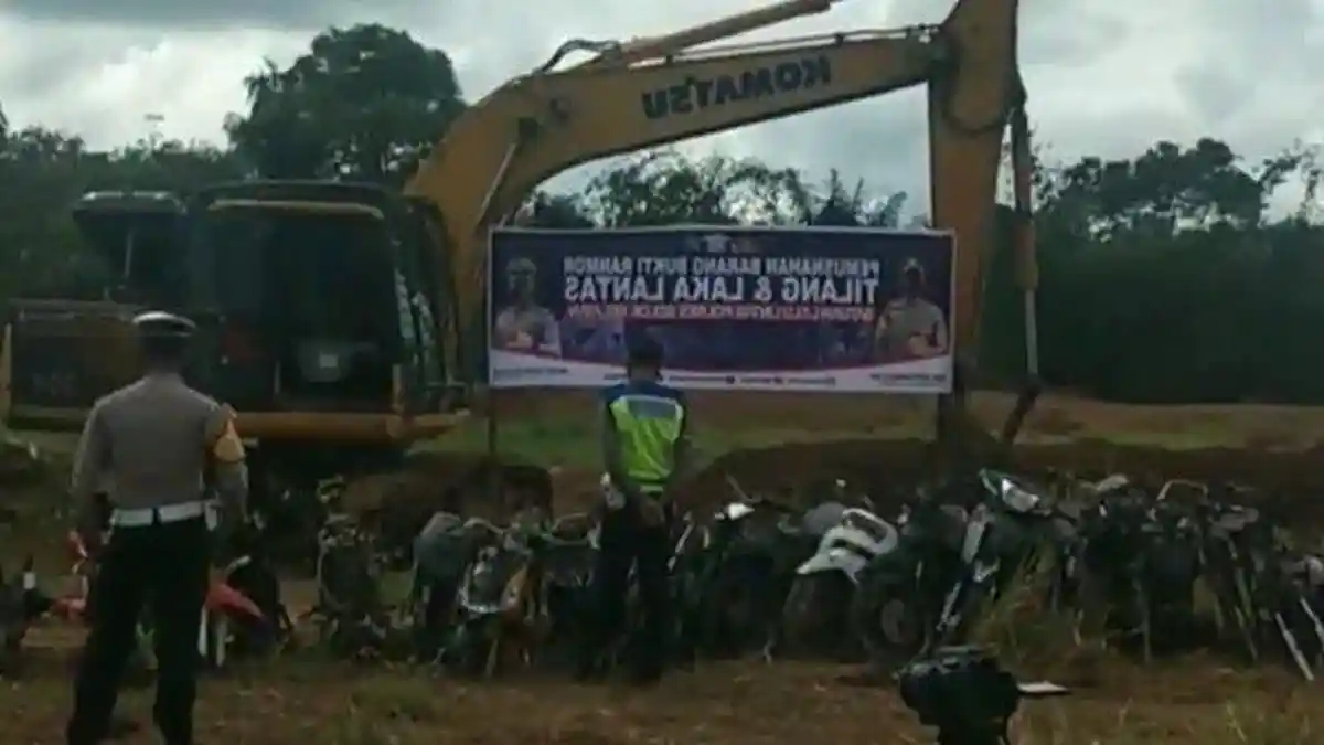 43 Sepeda Motor Dikubur, Ini Alasan Polres Solok Selatan
