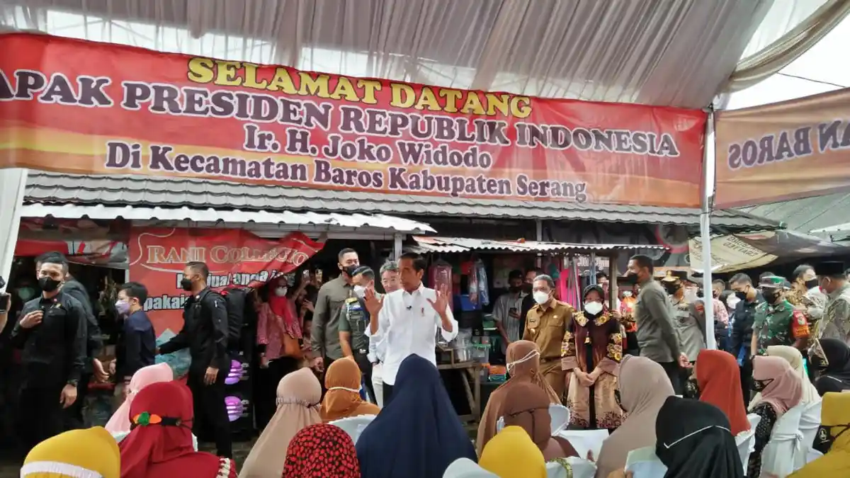 Berkah Dikunjungi Presiden Jokowi, Pasar Baros Dibangun Tahun Ini