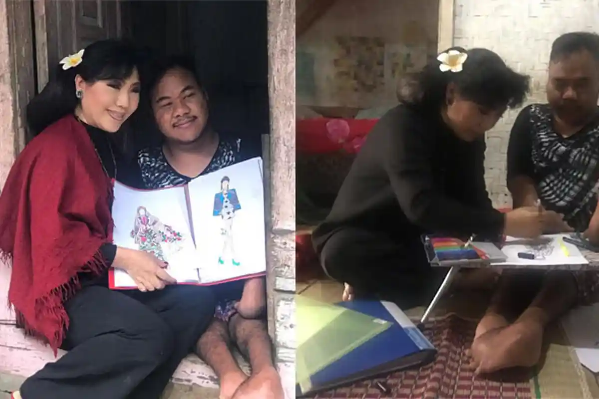 Anne Avantie Kunjungi Rahmat Hidayat, Desainer Difabel yang Cari Nafkah dari Menjual Hasil Desainnya