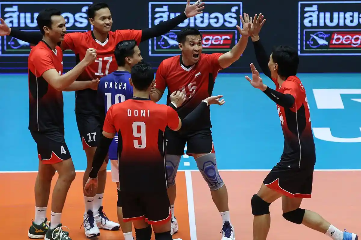 Hasil Set Ketiga AVC Championship 2023: Timnas Voli Putra Indonesia Menang Telak 25-12 atas India