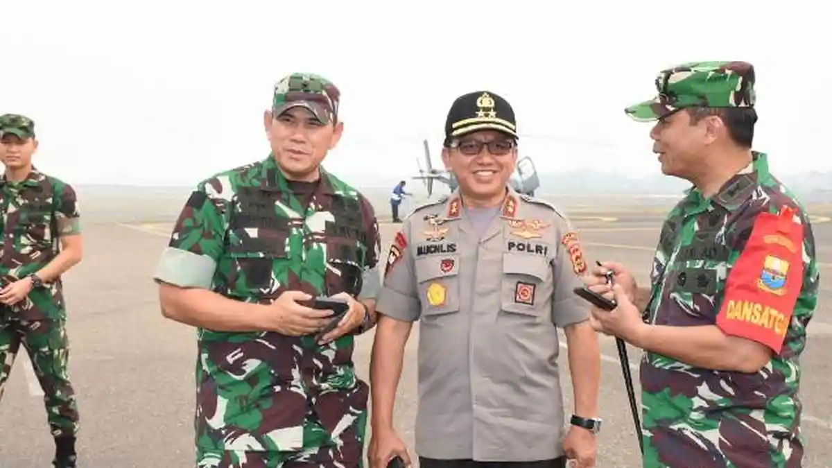 Kapolda Jambi Bersama Kasdam II Sriwijaya dan Danrem 042/Gapu Patroli Udara