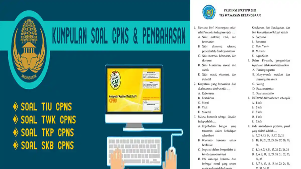 CONTOH Soal CPNS 2021 pdf, Materi dan Kisi-kisi Soal Seleksi CPNS dan PPPK 2021
