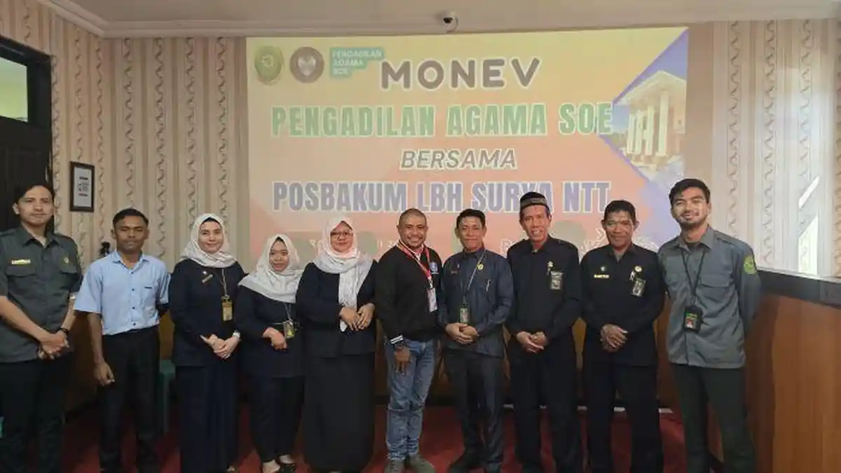 Pengadilan Agama Soe Gelar Monev Bersama Posbakum LBH Surya NTT
