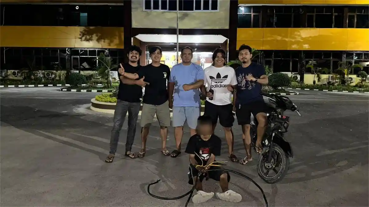 Kepergok Saat Beraksi, Pencuri Kabel Tower di Pasar Ambacang Diringkus Tim Klewang