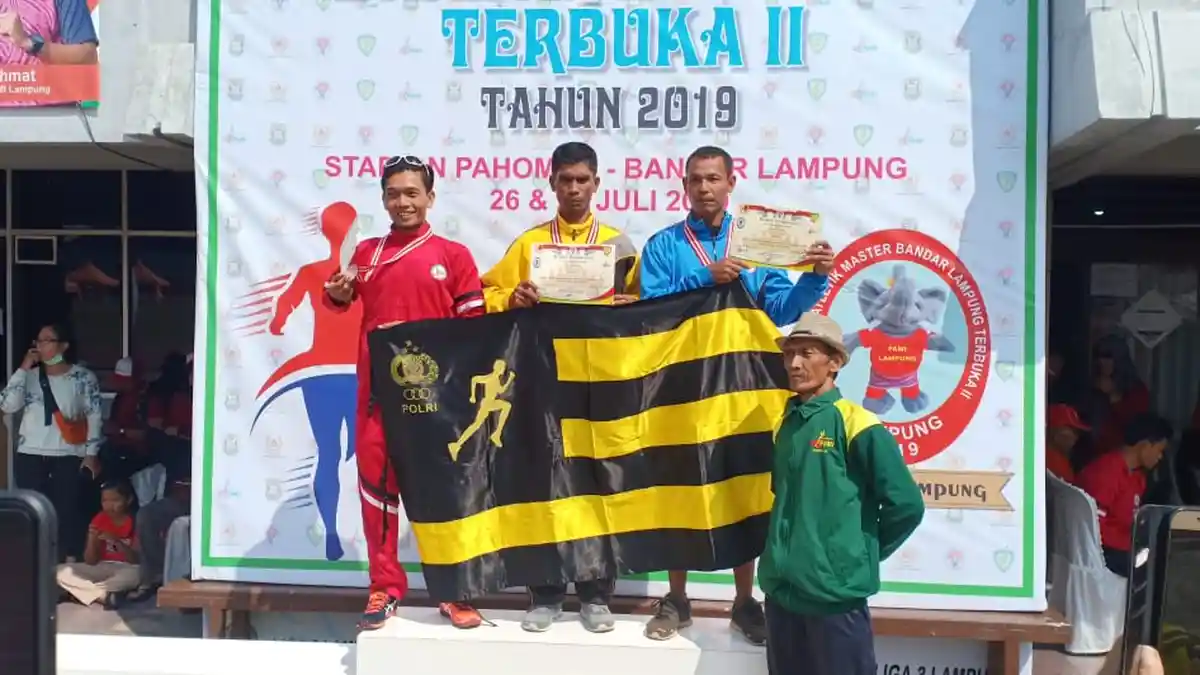 Bripka Edwin Jadi Jawara di Kejuaraan Atletik Master Indonesia