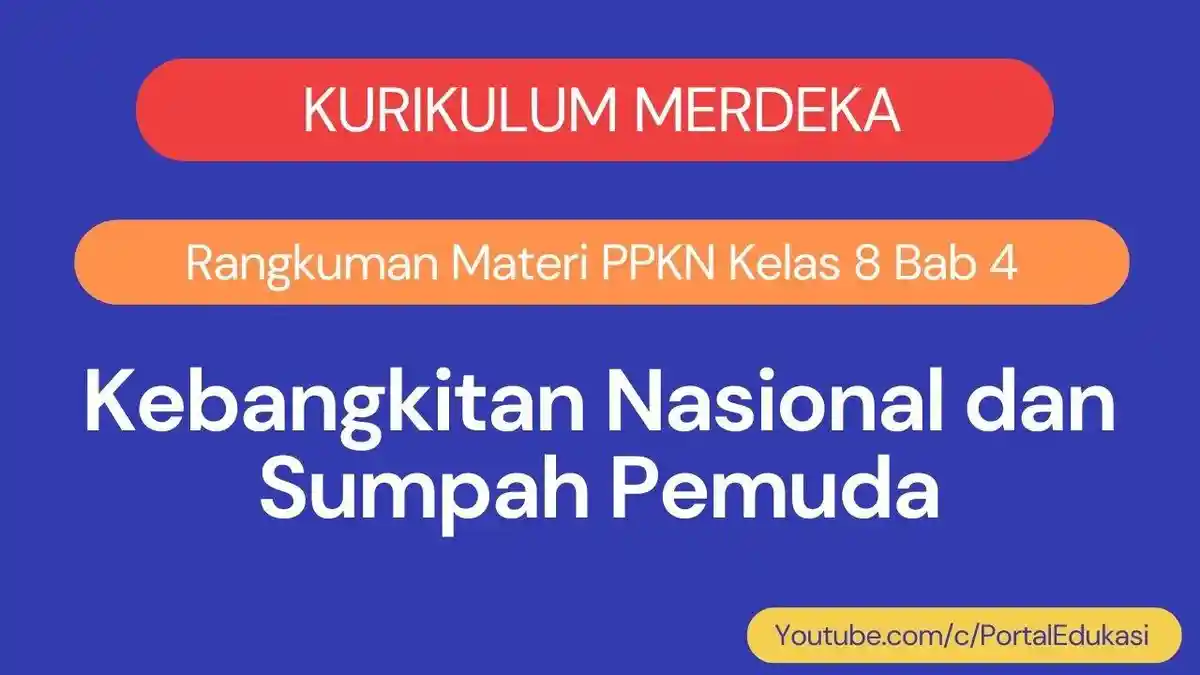 Rangkuman Materi PPKN Kelas 8 SMP Semester 2 Bab 4: Kebangkitan Nasional dan Sumpah Pemuda