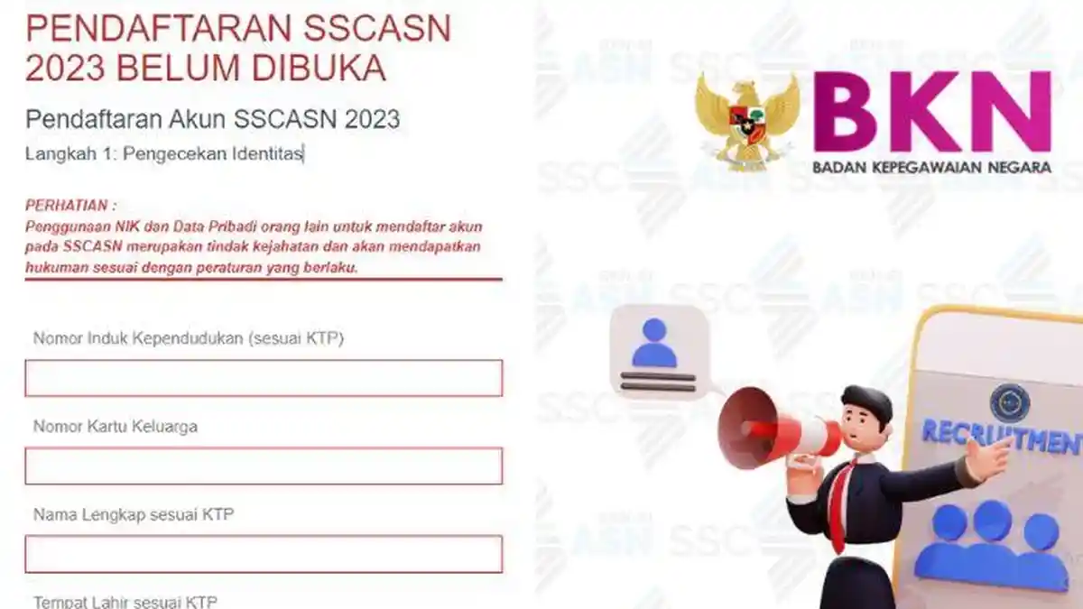 Kapan Link SSCASN 2023 Mulai Dibuka? Simak Cara Pendaftaran Akun CPNS Disini