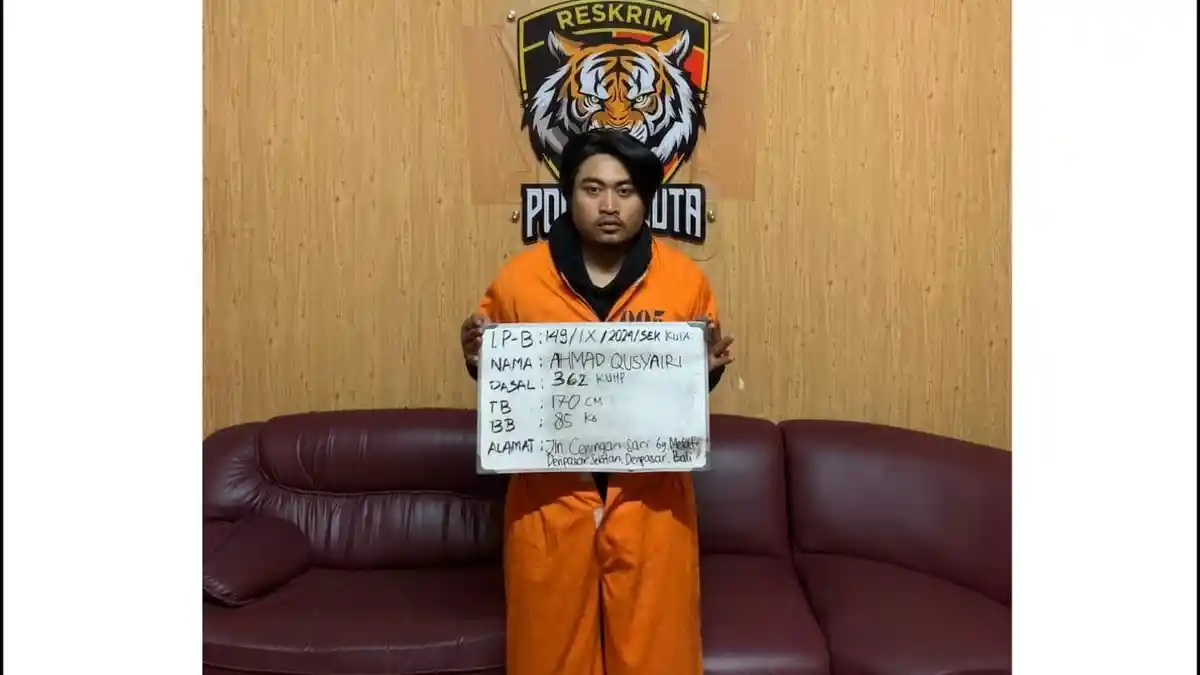 Polsek Kuta Amankan Pelaku Jambret iPhone 13 Pro Max Milik WNA Arab Saudi di Badung