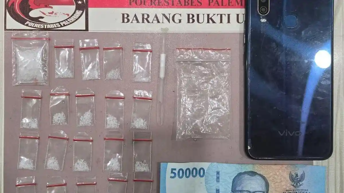 Hendak Transaksi Narkoba, Pria di Palembang Diamankan Beserta 20 Paket Sabu Siap Edar